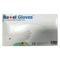 thumbnail image 1 of BetelCare Disposable Latex Gloves, 5.5 Mil Thickness, Powder Free, 10 Boxes (1000 Count, 100/Box) - White, Large, 1 of 6