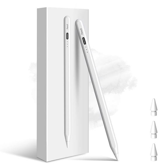 Beteliva Stylus Pen for iPad with Tilt Sensentivity Palm Rejection-White