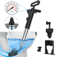 thumbnail image 1 of Beteliva Toilet Plunger, Manual Pneumatic Toilet Unclogger，High Pressure Air Blaster for Stubborn Clogs, 1-Pack for Bathroom/Sink/Pipe Blockages-Black, 1 of 9