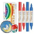 Betem Oil Based Paint Markers, Dual Tip Paint Pens(0.7mm & 3mm), Gold