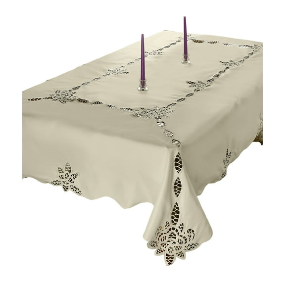 Betenburg Lace Design Tablecloth Beige 52" by 70" Oblong / Rectangle