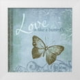 thumbnail image 1 of Beth Anne Creative 15x15 White Modern Wood Framed Museum Art Print Titled - Butterfly Notes IX, 1 of 4