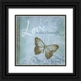 thumbnail image 1 of Beth Anne Creative 26x26 Black Ornate Wood Framed with Double Matting Museum Art Print Titled - Butterfly Notes IX, 1 of 4