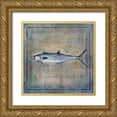 thumbnail image 1 of Beth Anne Creative 26x26 Gold Ornate Wood Framed with Double Matting Museum Art Print Titled - Ocean Fish III, 1 of 4
