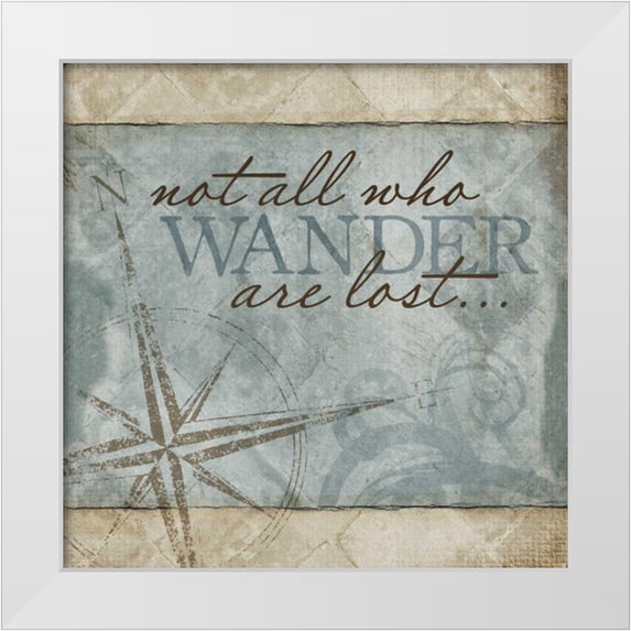 Beth Anne Creative 26x26 White Modern Wood Framed Museum Art Print Titled - Coastal Inspiration III