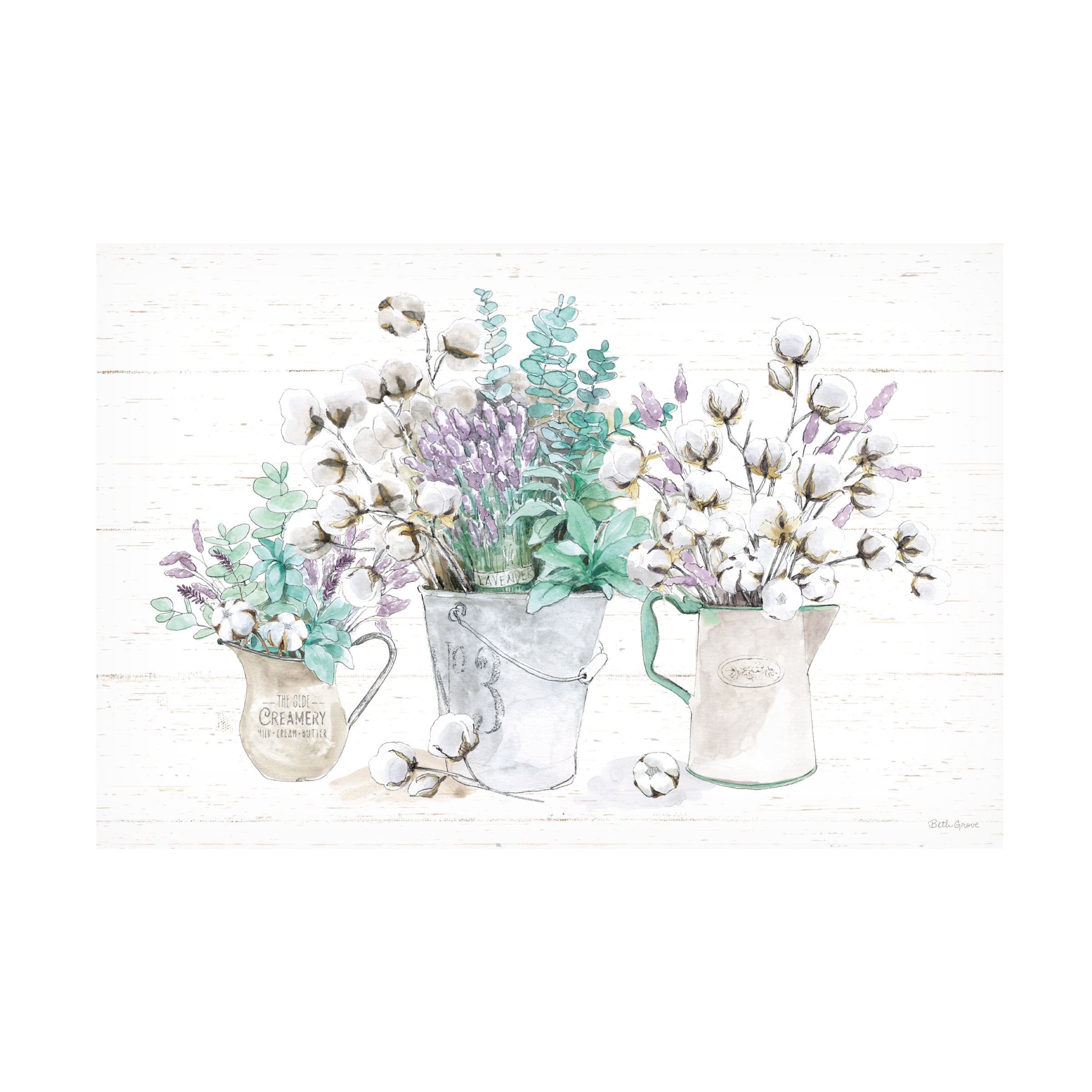 Beth Grove 'Farmhouse Cotton I' Canvas Art
