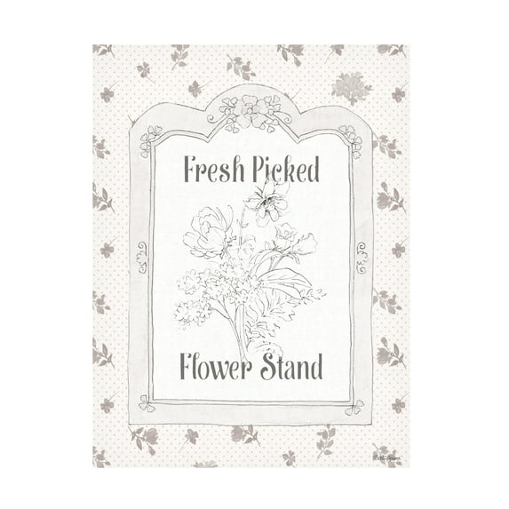 Beth Grove 'Peaceful Petals IV Neutral' Canvas Art