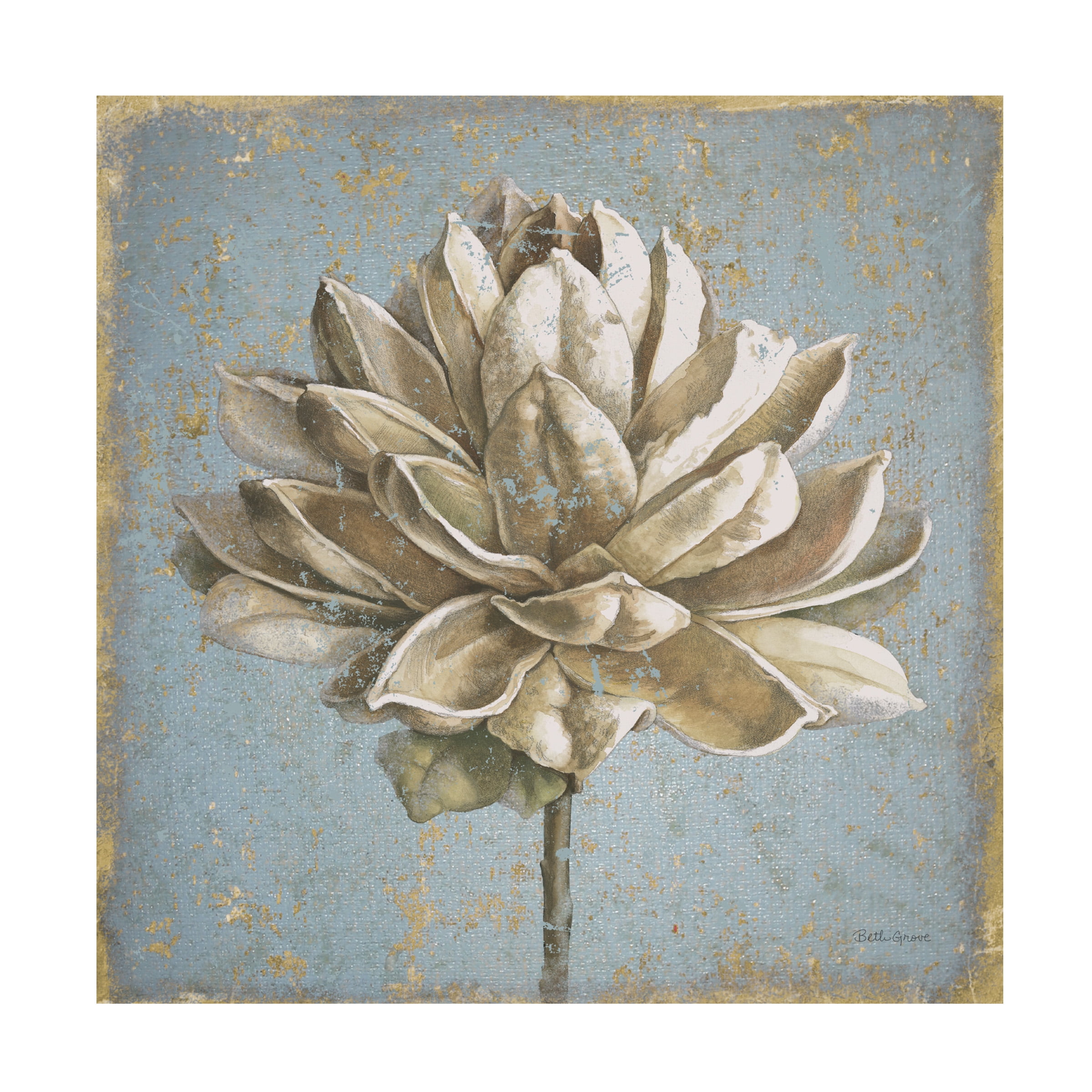 Beth Grove 'Seed Pod I no Words and Stamp Gold' Canvas Art