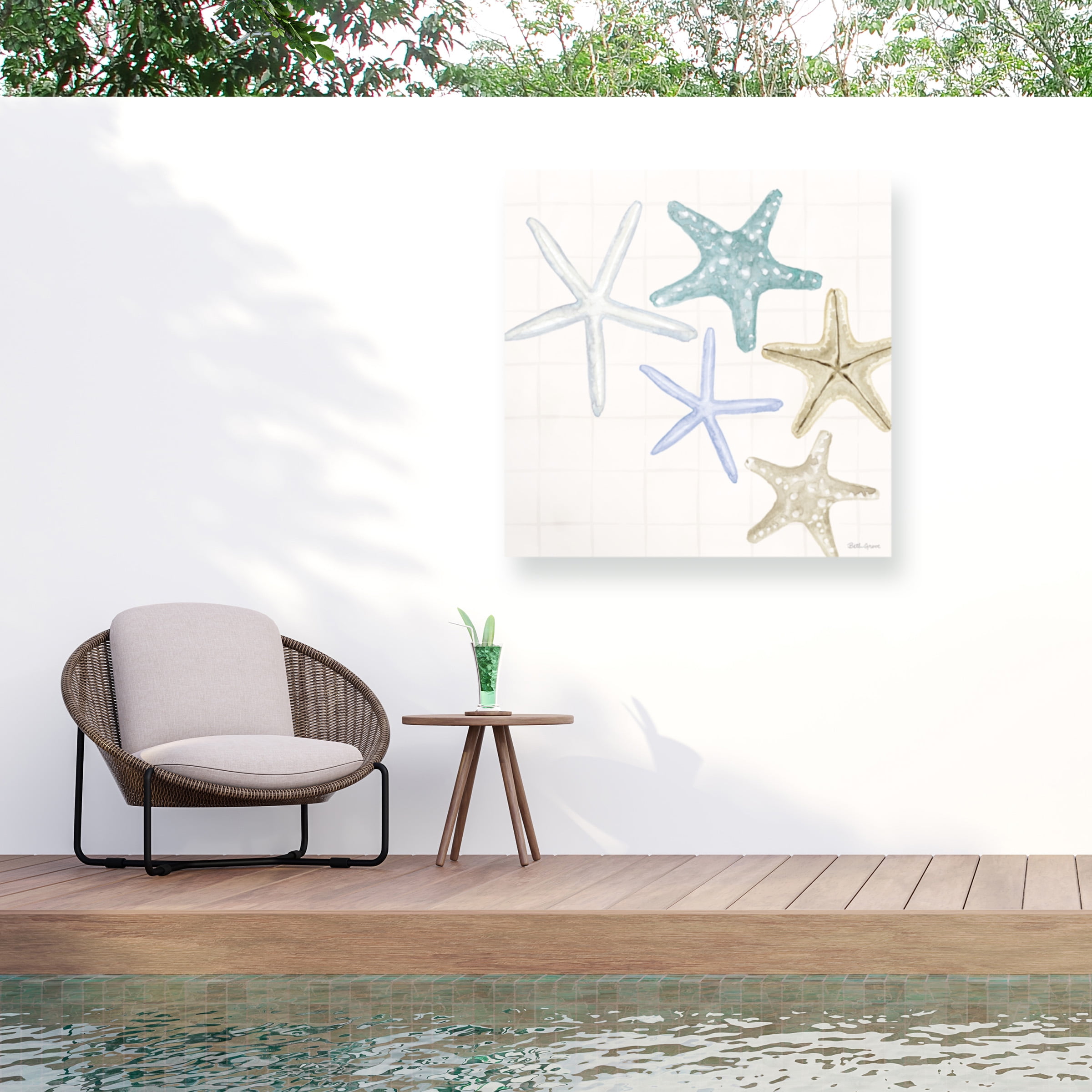 Beth Grove 'Soft Shores V' Outdoor All-Weather Wall Decor