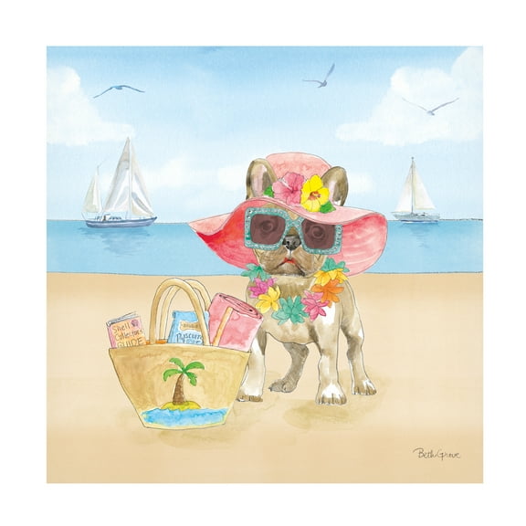 Beth Grove 'Summer Paws IV No Words' Canvas Art