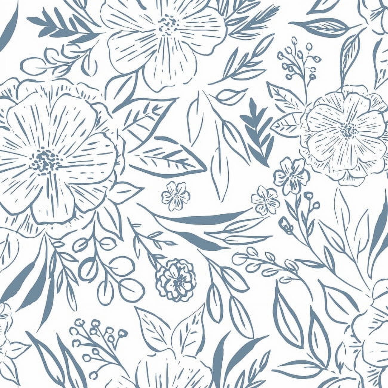 Beth Schneider Floral Sketch Peel & Stick Wallpaper