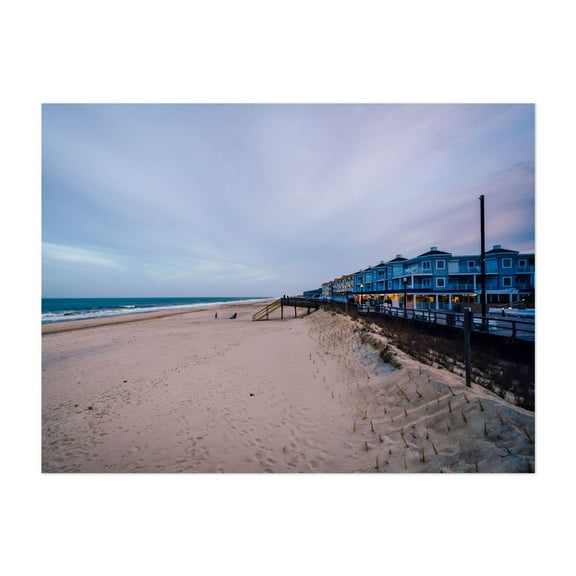 Bethany Beach - Bethany Beach Delaware Photography Beach Coastal Ocean Beach House Landscape Ocean Minimalist Sunset Unframed Wall Art Print 9 x 12 inches