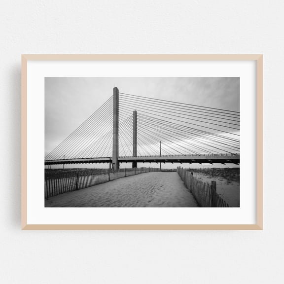 Bethany Beach Bridge Coastal Poster Unframed Paper Print