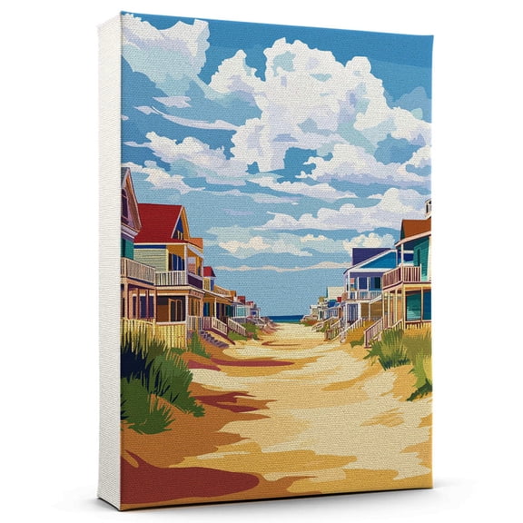 Bethany Beachs Travel Canvass, Delaware Canvass Wall Art, Bethany Beachs Canvas Decor Paintings, Delaware Pictures Canvas - 101AZ127