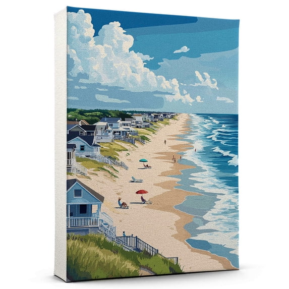 Bethany Beachs Vintage Travel Canvass, Delaware Canvas Wall Art, Bethany Beachs Canvas Wall Art, Delaware Wall Art Picture Print Decor - 105AZ128
