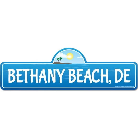 Bethany, DE Delaware Beach Street Sign