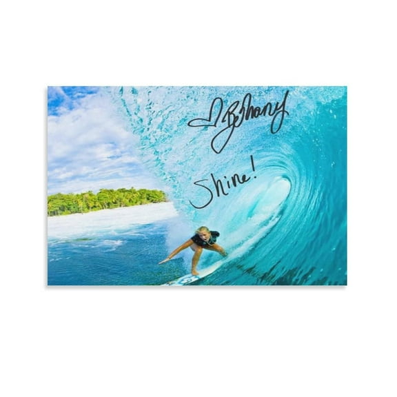Bethany Hamilton Soul Surfer Shine Signed Poster Picture Print Canvas Poster Wall Paint Art Posters Decor Modern Home Artworks Gift 12x18inch(30x45cm)