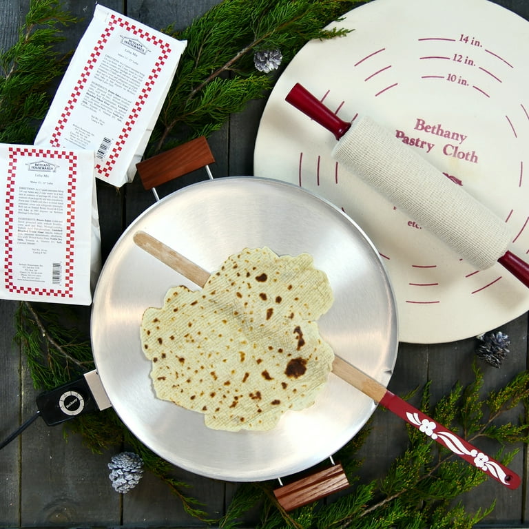 Bethany Housewares Norwegian Lefse Griddle Starter Kit with