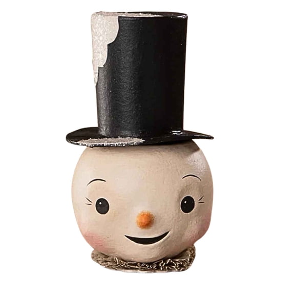 Bethany Lowe 5.25In Mr. Snowman Container, Resin, Winter Christmas Ml5100
