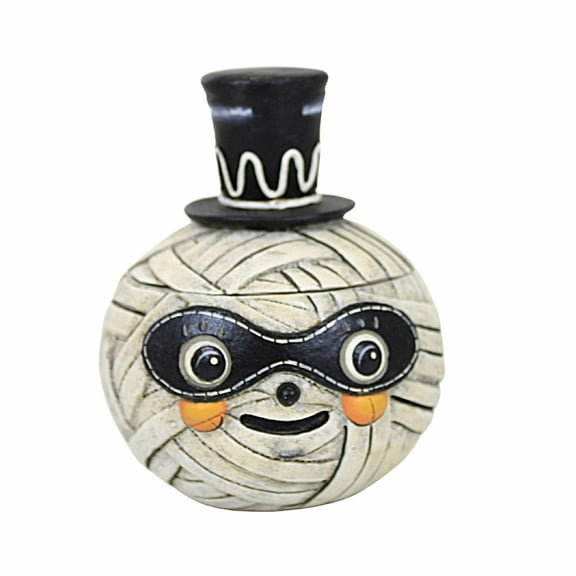 Bethany Lowe Mummy Moe Container - One Lidded Figurine 4.5 Inch, Polyresin - Halloween Top Hat Mask Jp2032