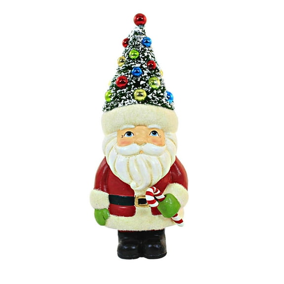 Bethany Lowe Retro Santa With Candy Cane And Tree Hat Figurine