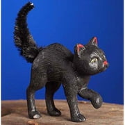 Bethany Lowe TD6035 Tiny Scaredy Cat with Chenille Tail - 2\" Black