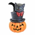 thumbnail image 1 of Bethany Lowe Top Hat Surprise Jack O' Lantern - One Figurine 21.0 Inch, Paper - Halloween Black Cat Td2210, 1 of 3