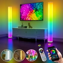 Betheaces Electric Edge Corner Light Lamp, Living Room Lights with Smart App and Remote Control, Color Changing Mood Lighting Tall Lamp with Music