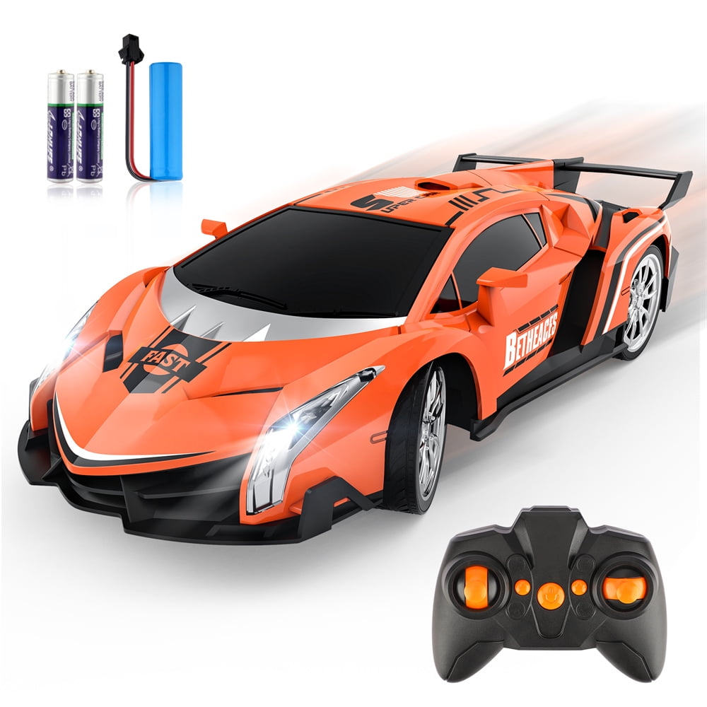 Betheaces RC Orange Control Car Toy 118 2.4G Hz Compatible RC Car Model