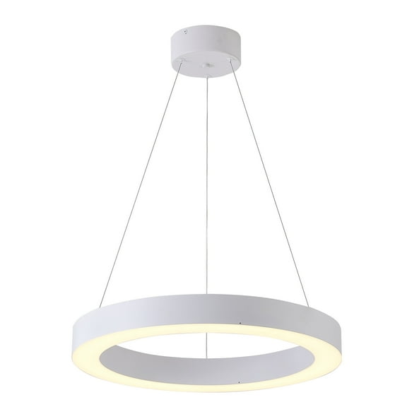 Bethel A Matte White Halo Ring Led Light With A White Acrylic Diffuser