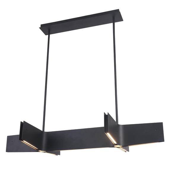 Bethel A SAND BLACK DOUBLE CROSS FRAME LED LIGHT FIXTURE