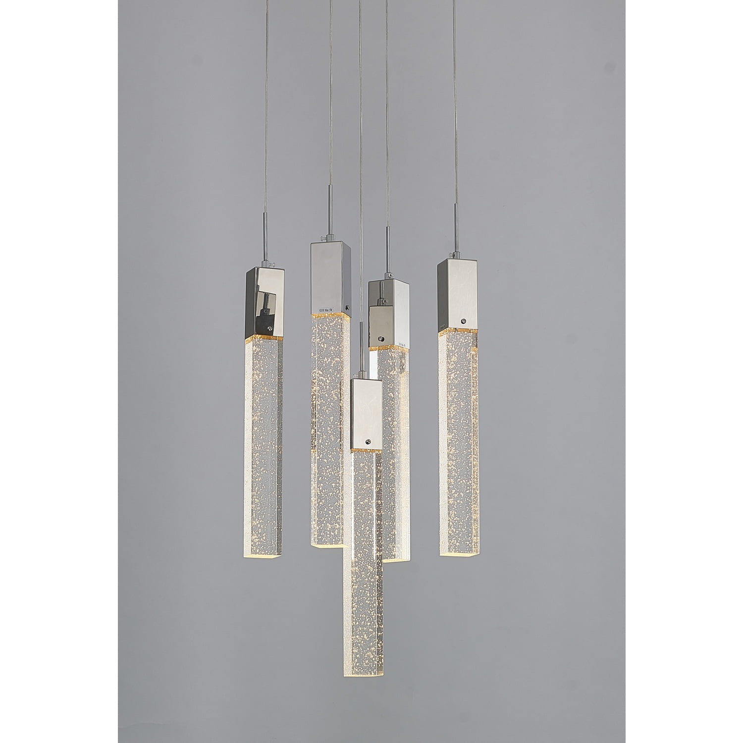 Chrome Crystal Plug-in Pendant Chandelier