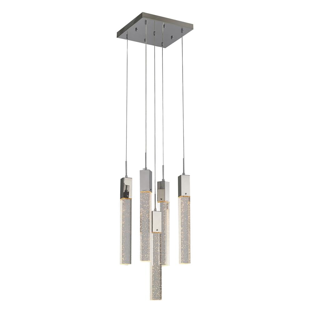 Chrome Crystal Plug-in Pendant Chandelier