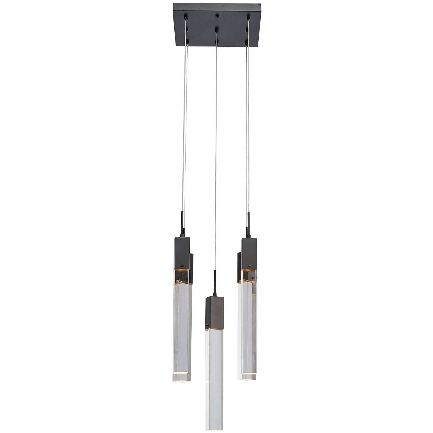 Elegant Matte Black Crystal Bubble Chandelier with Adjustable Cord