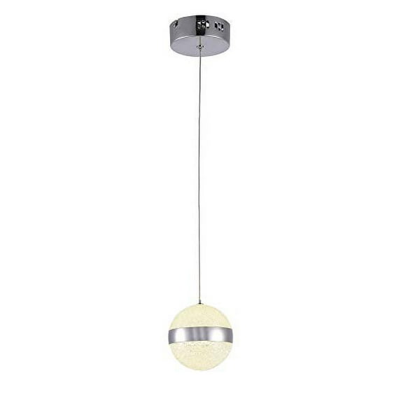 Bethel Clear Crystal Beaded Ball Led Pendant Light With Chrome Hardware