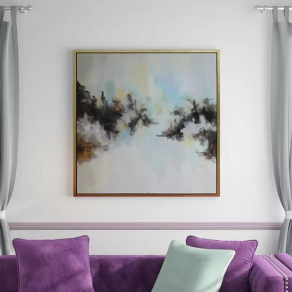 Bethel Hanging Oil Painting Wall Art With Golden Wood Frame