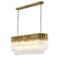 thumbnail image 1 of Bethel International Chandelier Brass Stainless Steel & Crystal, 1 of 5