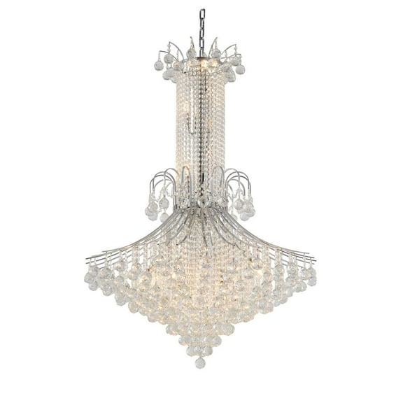 Bethel International Chandelier Chrome Metal & Crystal