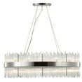 thumbnail image 1 of Bethel Chrome Oval Stainless Steel Frame Chandelier With Clear Glass Rods, 1 of 6