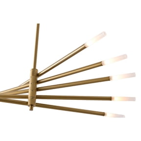 Bethel International Chandelier Gold Iron & Glass