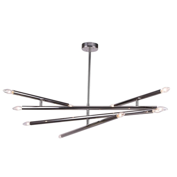 Bethel International Chandelier Shiny Nickel Metal