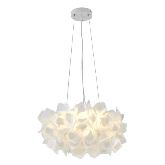 Design Living 1-Light D20.86" White Acrylic Cloud LED Chandelier with White Hardware