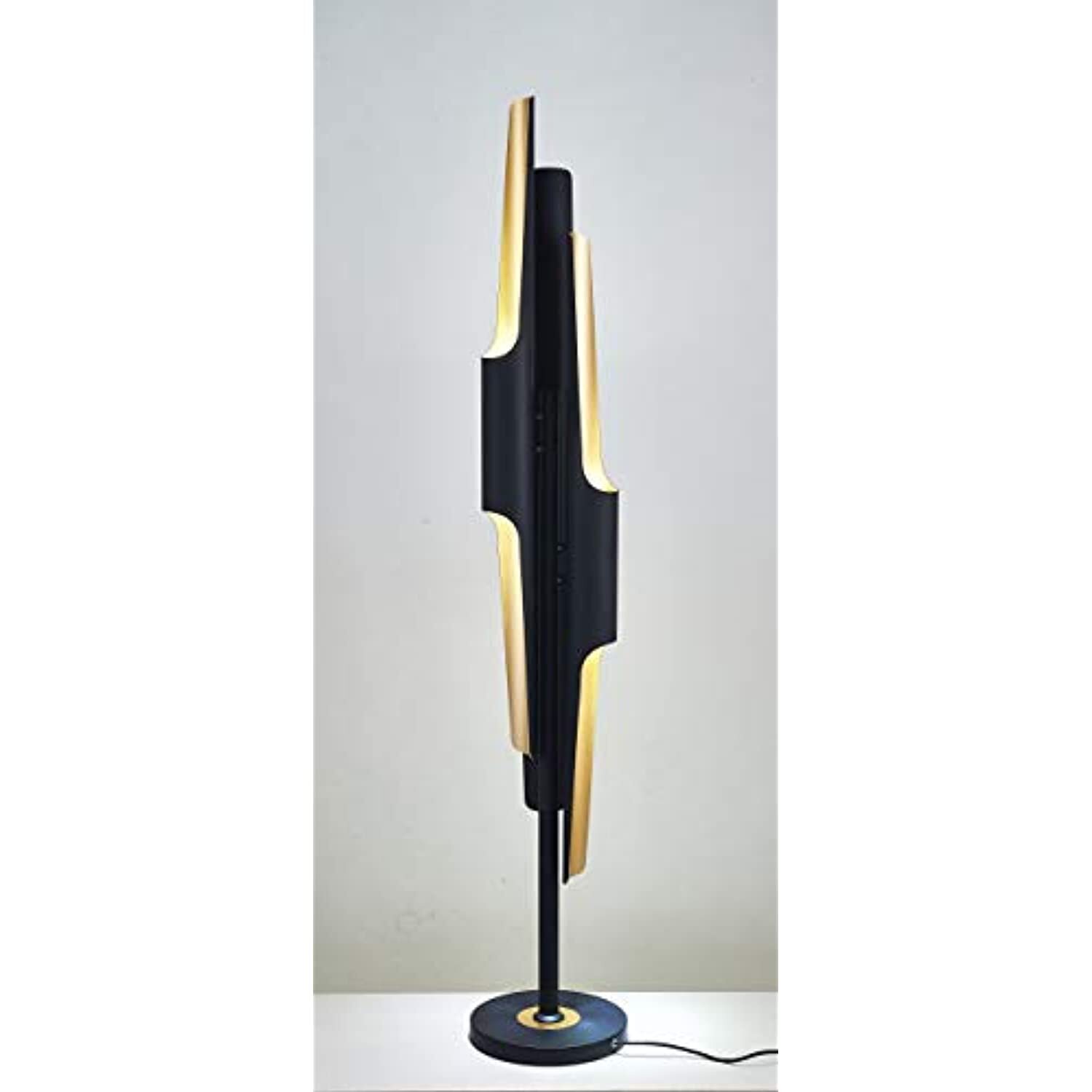 Bethel International Floor Lamp Matte Black Metal