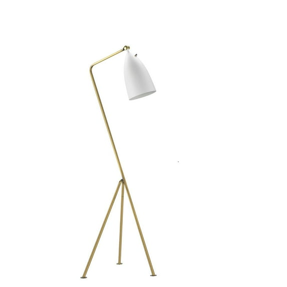 Bethel International Floor Lamp White Metal