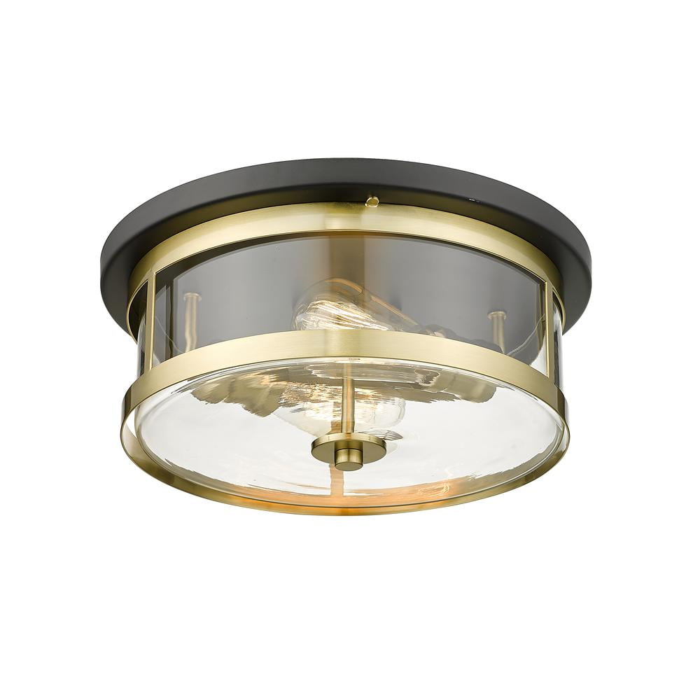 Design Living Gold & Black Semi Flush Mount Ceiling Light