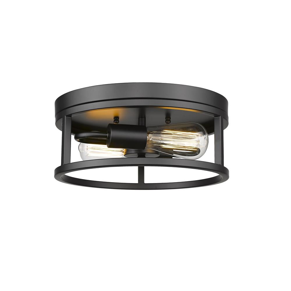 Aurelia Gold Crystal 12" Contemporary Drum Flush Mount Light