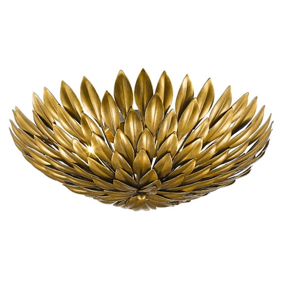 Bethel SMALLER SIZED GOLD LEAF FLUSHMOUNT