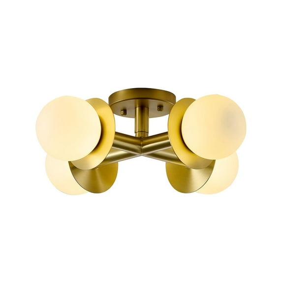 Bethel International Flush Mount in Satin Brass Color