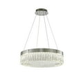 thumbnail image 1 of Design Living 1-Light D24'' Round Chrome Frame LED Chandelier, 1 of 5