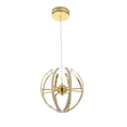 thumbnail image 1 of Gold Frame LED ORB Ceiling Fixture With An Aluminum Frame & White Diffusers, 1 of 2